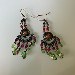 Antique style costume earrings